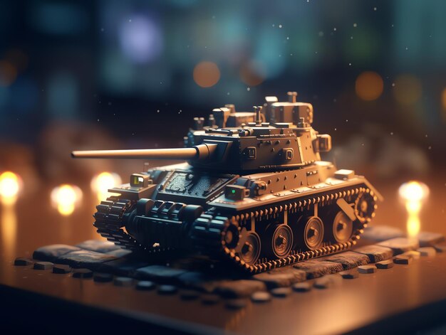 A model of a tank from the game tank.