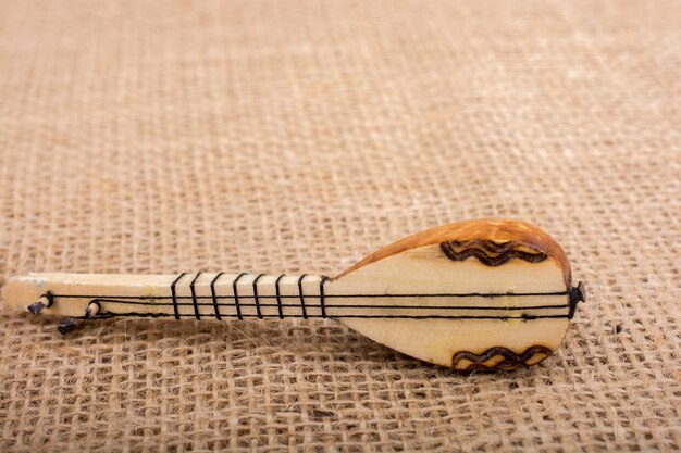 Photo model of turkish musical instrument saz