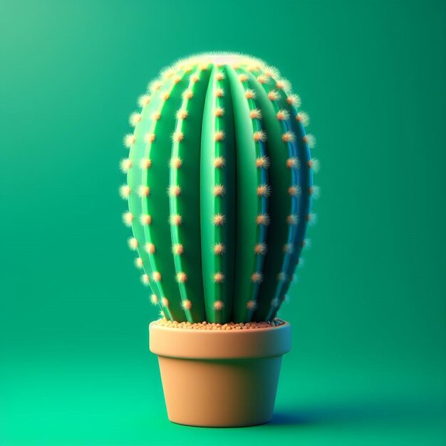 Foto model van een cactus in 3d