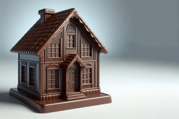 Model van een chocoladehuis Plaats voor tekst