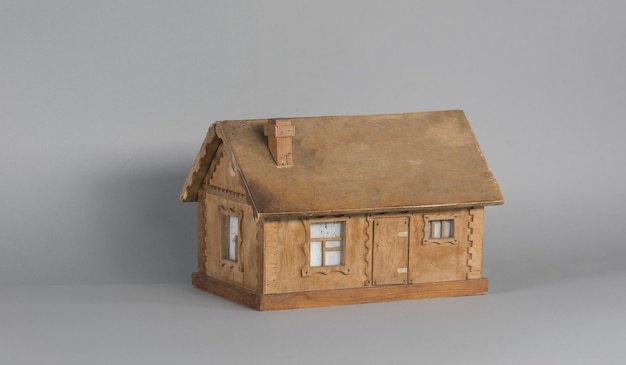 Model van een houten huis