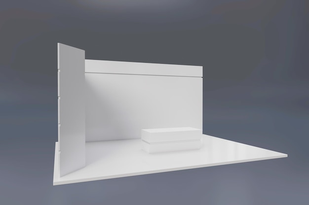 Photo a model of a wall with a white box on it.