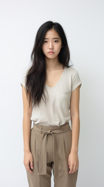 a model wears a brown skirt with a bow on the front