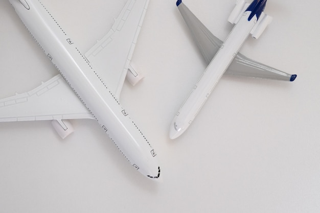 Model white air plane