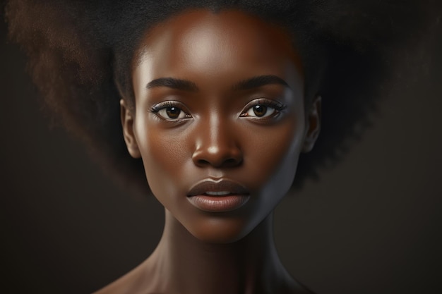 A model with a natural skin and natural makeup.