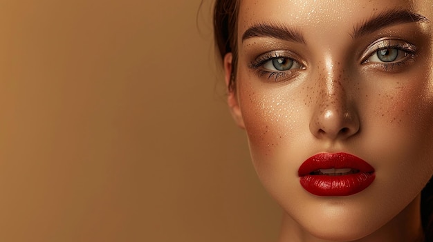 赤い唇のモデル