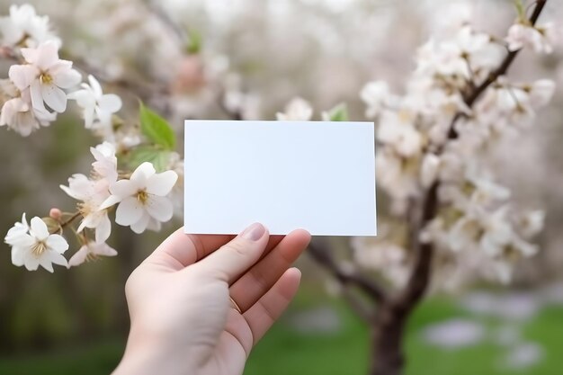 Foto modelle van visitekaartjes in een natuurlijke omgeving gelukkige feesten