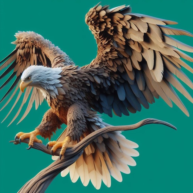 modelo de un aguila en 3d