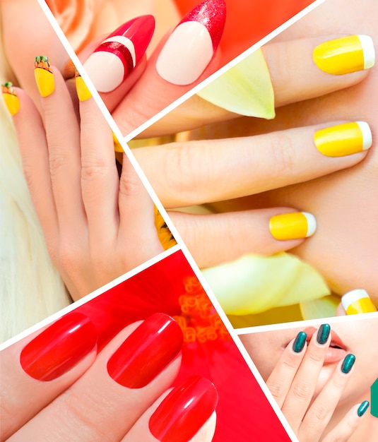 Photo models wearing beautiful manicures