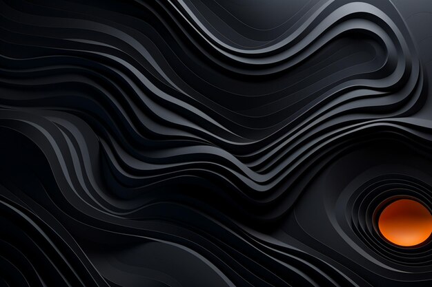 Modern 3d black paper style background