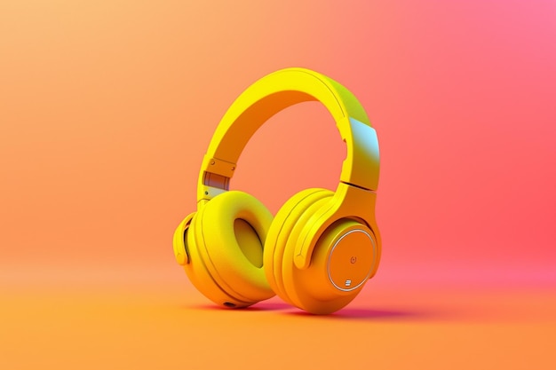 Modern 3D Headphones Ai generative