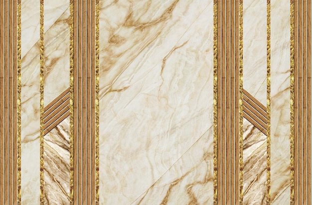 Modern 3d marble wallpaper. mural wall decor abstract, golden lines, and marble and wooden and black