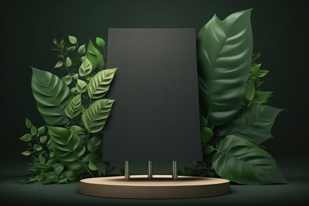 modern 3d pedestal stand background for product display generative ai