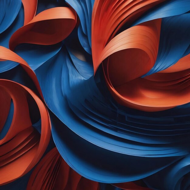 Modern 3d print blue wallpaper