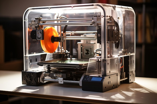 modern 3d printer in action