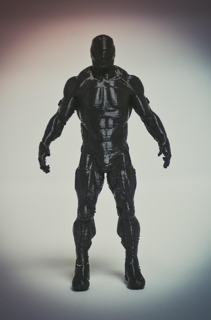 Modern 3D printer figure closeup