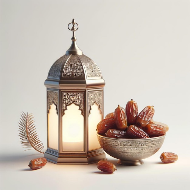 Modern 3d realistic arabic ramadan lantern