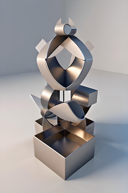 Modern 3D Rendered Geometric Shapes Portal to Geometric Abstractions A Levitating Symphony of Shapes