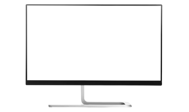 Photo modern 4k monitor isolated 