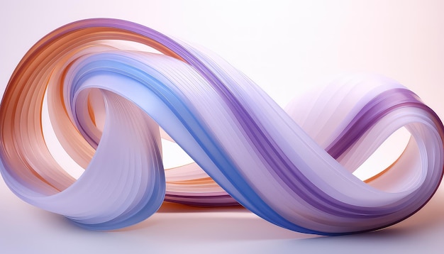 Photo modern abstract background with colorful curved ribbon
