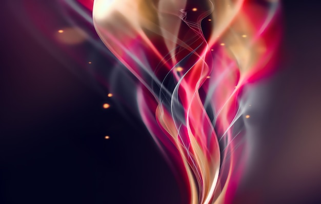 Modern abstract background with glowing wavy lines