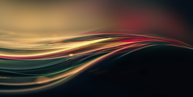 Modern abstract background with glowing wavy lines