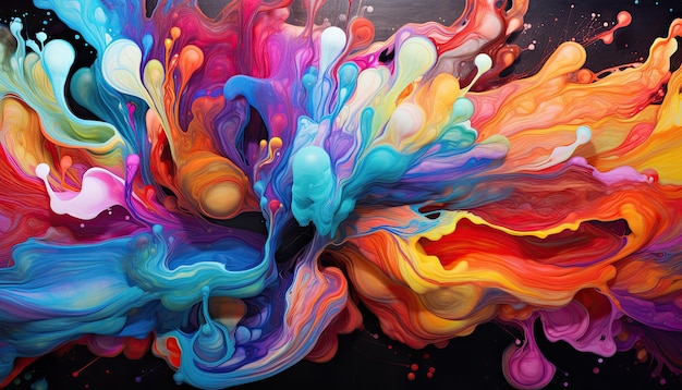 Modern abstract color splash