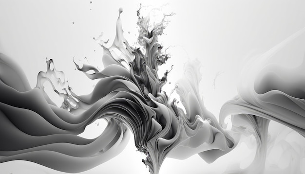 Modern and abstract curvy wallpaper in artistic watercolor style generative ai