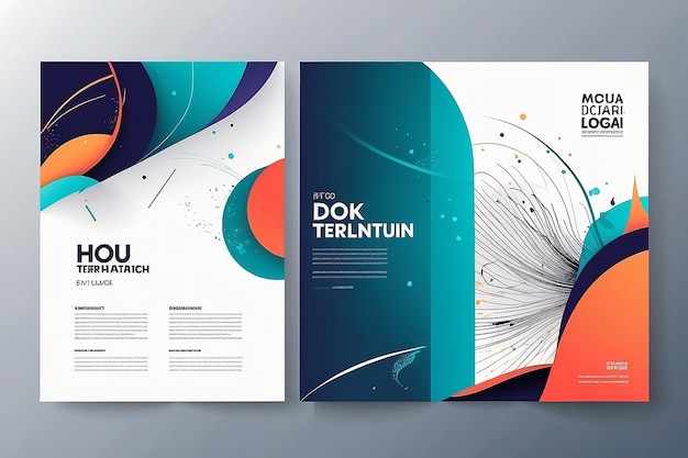 modern abstract design for art template design coverfront page mockup