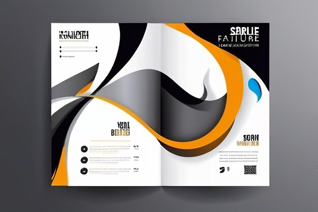 modern abstract design for art template design coverfront page mockup