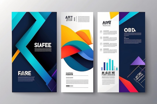 modern abstract design for art template design coverfront page mockup