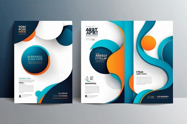 modern abstract design for art template design coverfront page mockup