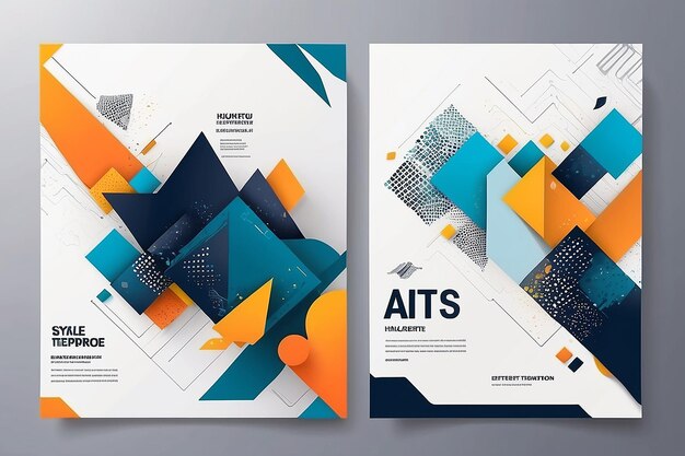 modern abstract design for art sjabloon design coverfront pagina mockup