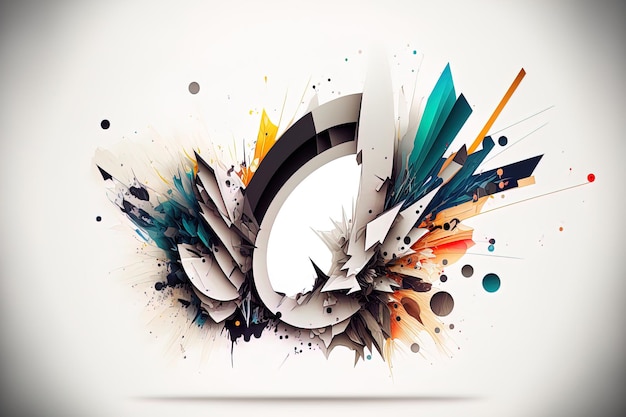 Photo modern abstract design illustration with a white backdrop