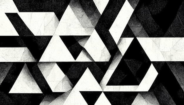 Foto forme dinamiche astratte moderne sfondo bianco e nero con texture di carta granulosa arte digitale