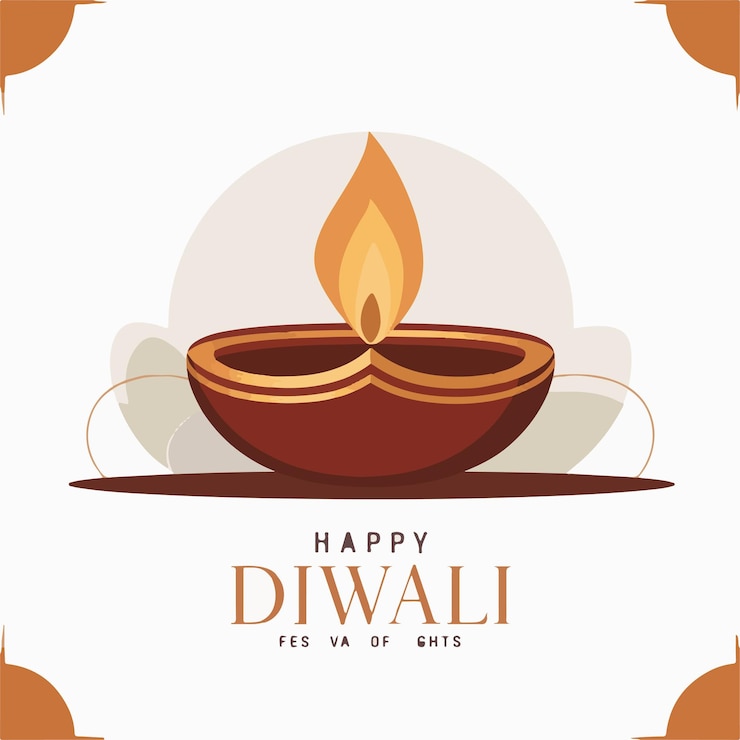 Photo a modern abstract happy diwali poster