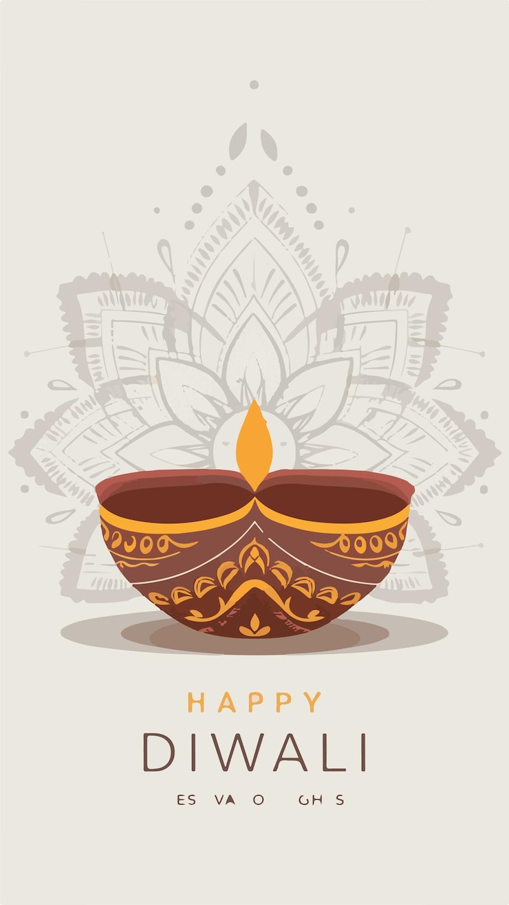 Photo a modern abstract happy diwali poster