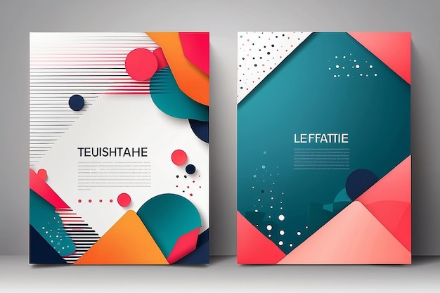 Modern Abstract Template Background Brochure leaflet flyer cover template Abstract background Minimalist Artwork and Geometric Shapes