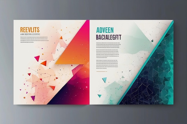 Photo modern abstract template background brochure leaflet flyer cover template abstract background minimalist artwork and geometric shapes