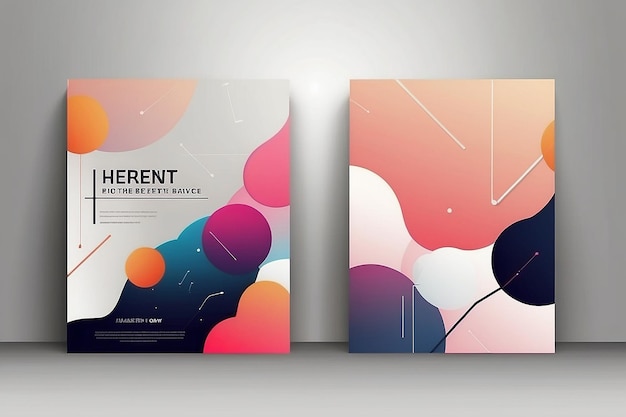 Photo modern abstract template background brochure leaflet flyer cover template abstract background