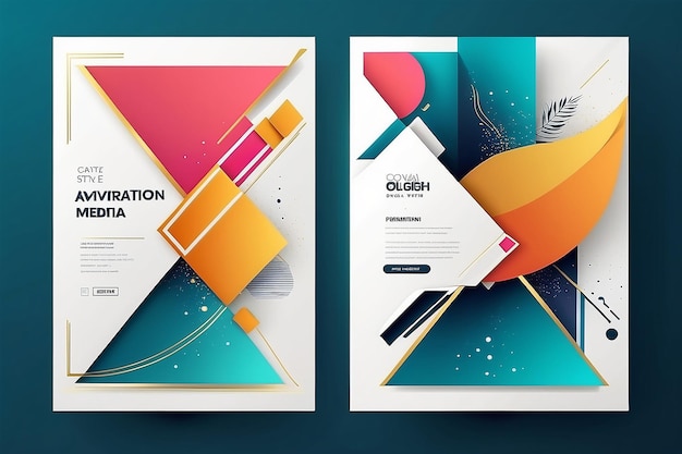 Modern Abstract Template Design Contemporary Style Graphic