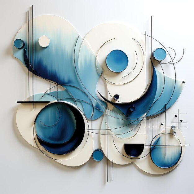 Premium AI Image  Modern abstract wall decor Generative AI
