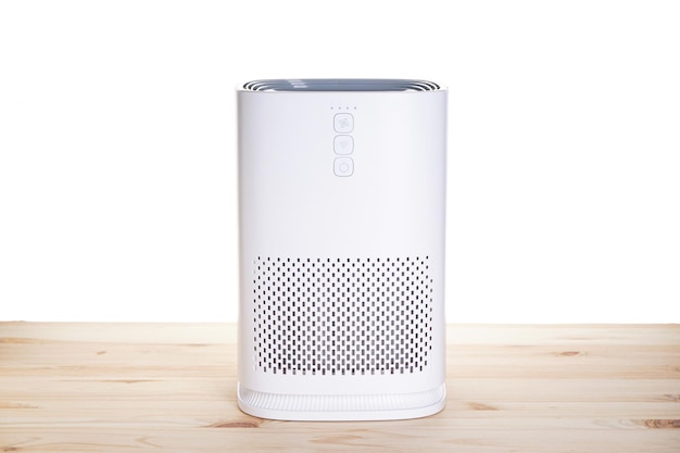 Modern air purifier on an isolated white background