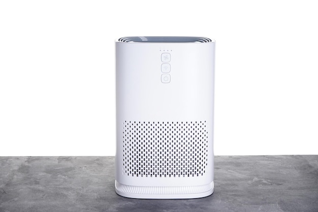 Modern air purifier on an isolated white background