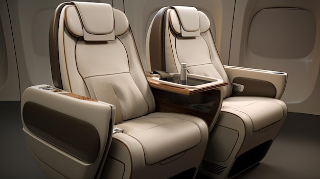 Фото Современные и комфортные сиденья в деловых самолетах