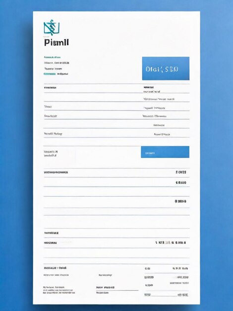 사진 현대적이고 창의적인 청구서 디자인 템플릿