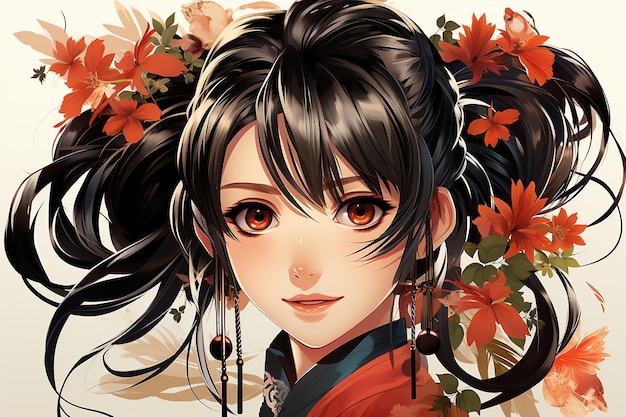 modern anime character of chinese girl AI generated