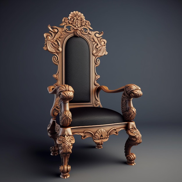 Modern antique best luxury wooden chair furniture picture AI Generated image Premium AI generated image