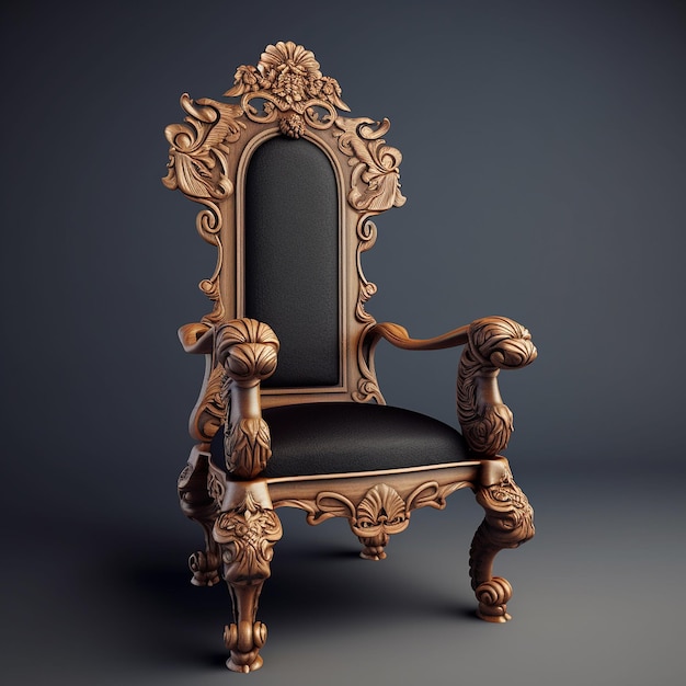 Modern antique best luxury wooden chair furniture picture AI Generated image