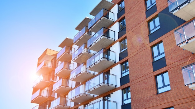 Modern apartment building facade new apartment buildings exterior